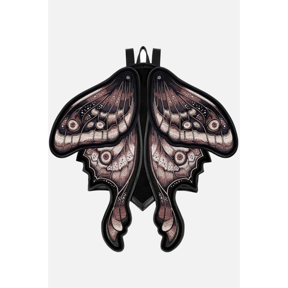 Restyle - Ashira moth Rucksack - Schwarz/Rosa